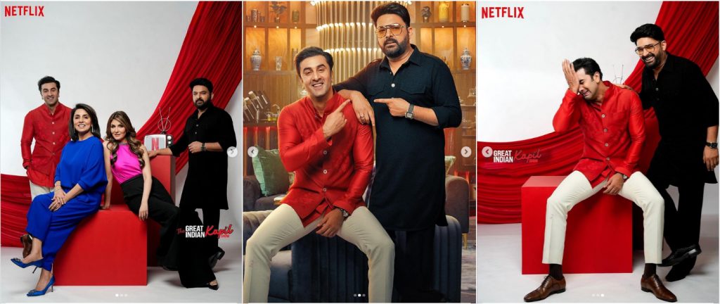 The Great Indian Kapil Show on Netflix is ​​all set to premiere this weekend and Kapil Sharma shared some pictures with his new guests – the Kapoors.