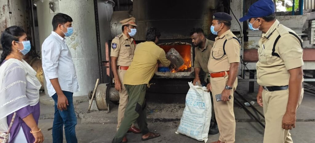 మహబూబాబాద్‌లో రూ.64.24 లక్షల విలువైన 128.496 కిలోల డ్రై గంజాయి దగ్ధం