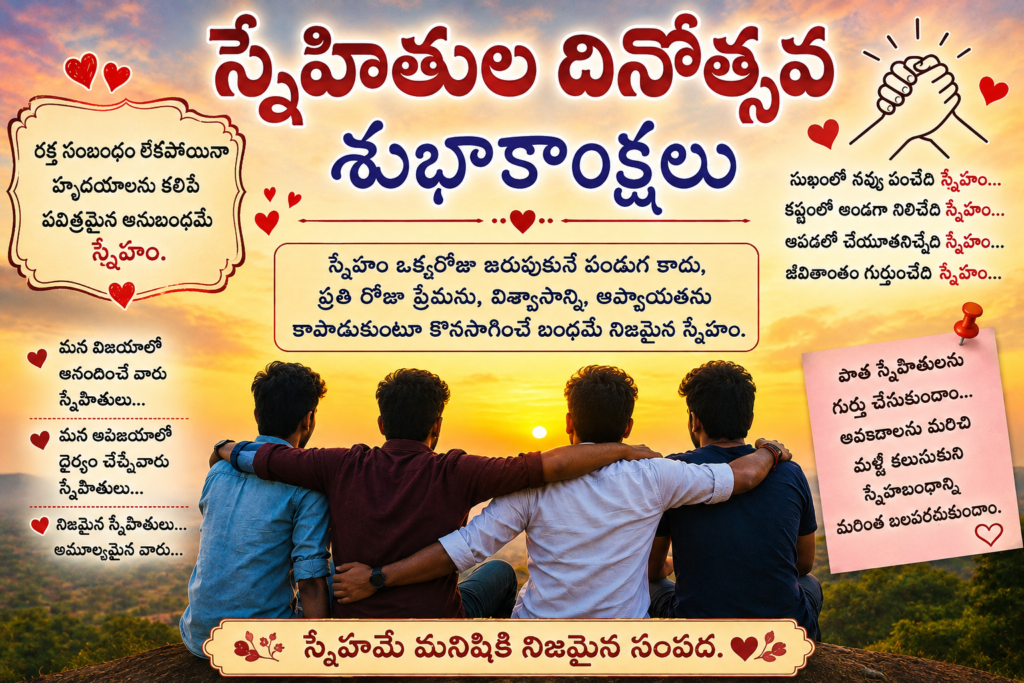 జీవితానికి వెలుగు నింపే బంధం… స్నేహం
