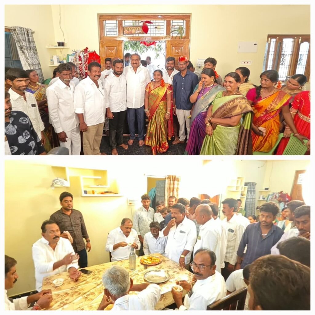 వివాహ వేడుకలో పాల్గొని నూతన వధూవరులను ఆశీర్వదించిన శిల్పా చక్రపాణిరెడ్డి